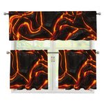 Lava Print 3 Piece Kitchen Curtains