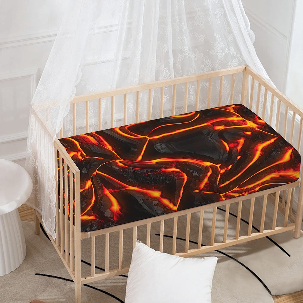 Lava Print Baby Crib Sheet