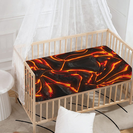 Lava Print Baby Crib Sheet