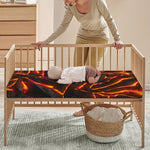 Lava Print Baby Crib Sheet