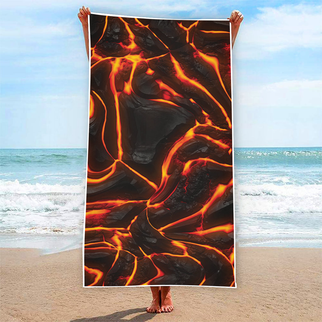 Lava Print Beach Towel