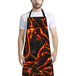 Lava Print Bib Apron With Pocket