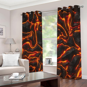 Lava Print Blackout Grommet Curtains