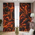 Lava Print Dimout Pencil Pleat Curtains