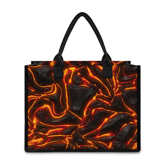 Lava Print Canvas Tote Bag