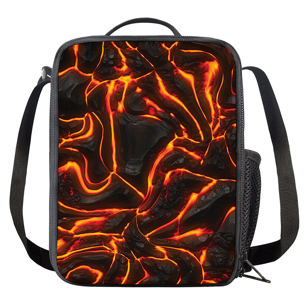 Lava Print Crossbody Lunch Bag