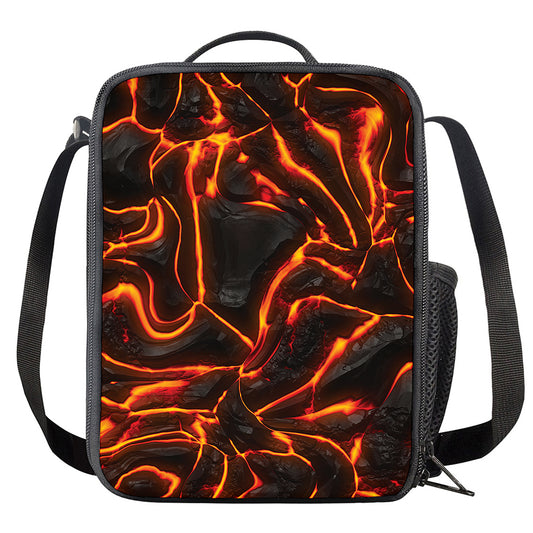 Lava Print Crossbody Lunch Bag