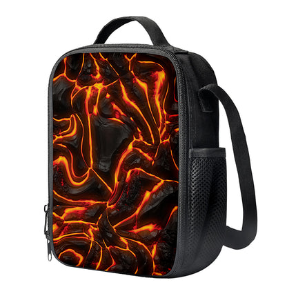 Lava Print Crossbody Lunch Bag