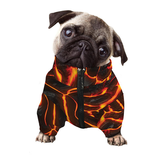 Lava Print Dog Zip Up Jacket
