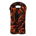Lava Print Double Neoprene Wine Tote