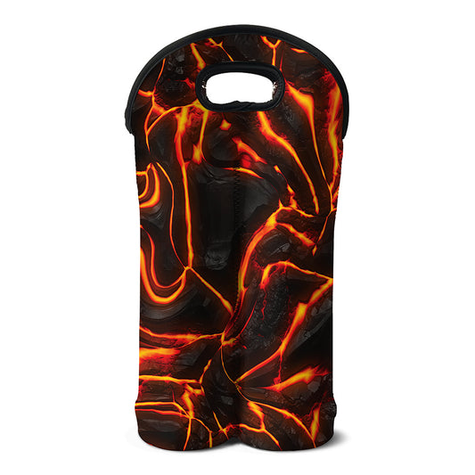 Lava Print Double Neoprene Wine Tote