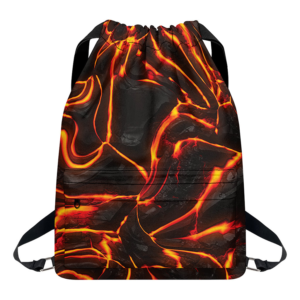 Lava Print Drawstring Backpack