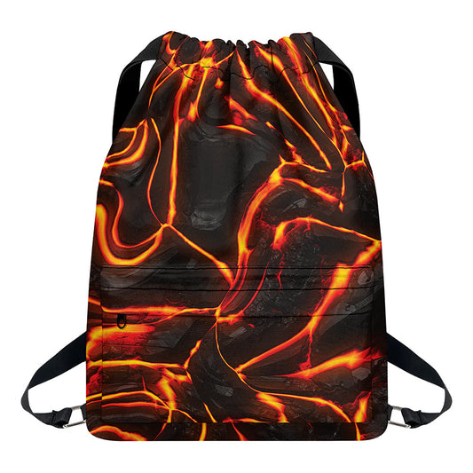 Lava Print Drawstring Backpack