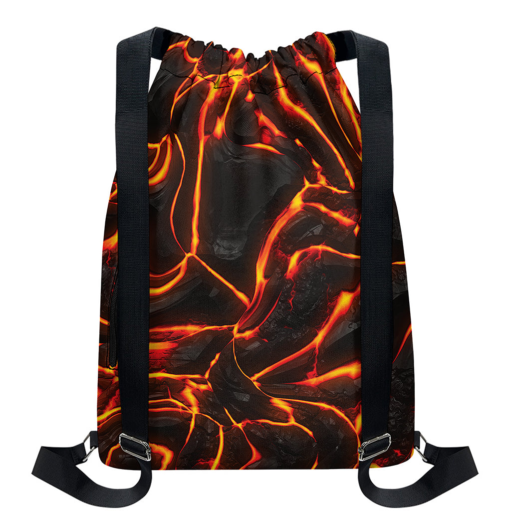 Lava Print Drawstring Backpack