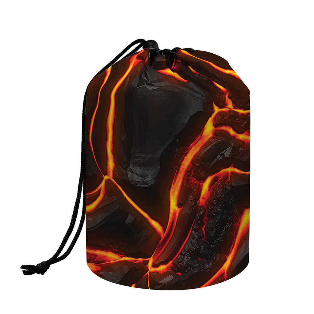 Lava Print Drawstring Makeup Bag