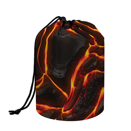 Lava Print Drawstring Makeup Bag