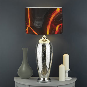 Lava Print Drum Lamp Shade