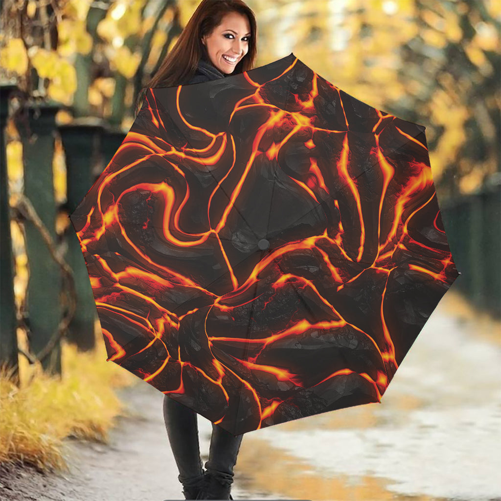 Lava Print Foldable Umbrella