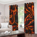 Lava Print Grommet Curtains