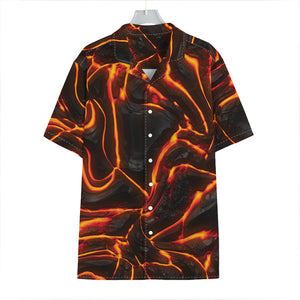 Lava Print Hawaiian Shirt