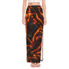 Lava Print High Slit Maxi Skirt