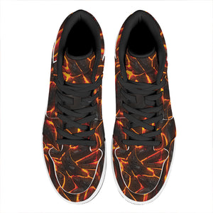 Lava Print High Top Leather Sneakers