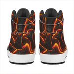 Lava Print High Top Leather Sneakers