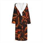 Lava Print Hooded Bathrobe