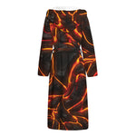 Lava Print Hooded Bathrobe