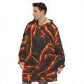 Lava Print Hoodie Blanket