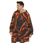 Lava Print Hoodie Blanket