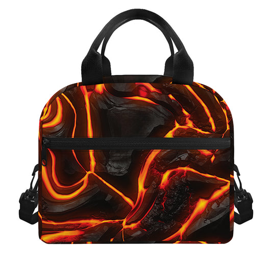Lava Print Insulated Lunch Bag