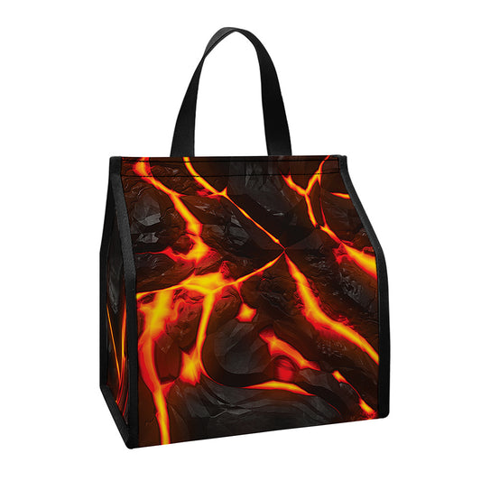 Lava Print Insulated Lunch Tote