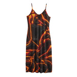 Lava Print Jersey Midi Cami Dress