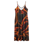 Lava Print Jersey Midi Cami Dress