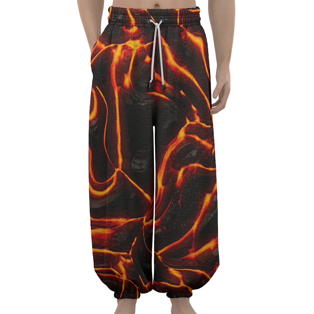 Lava Print Lantern Pants