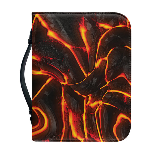 Lava Print Leather Bible Cover