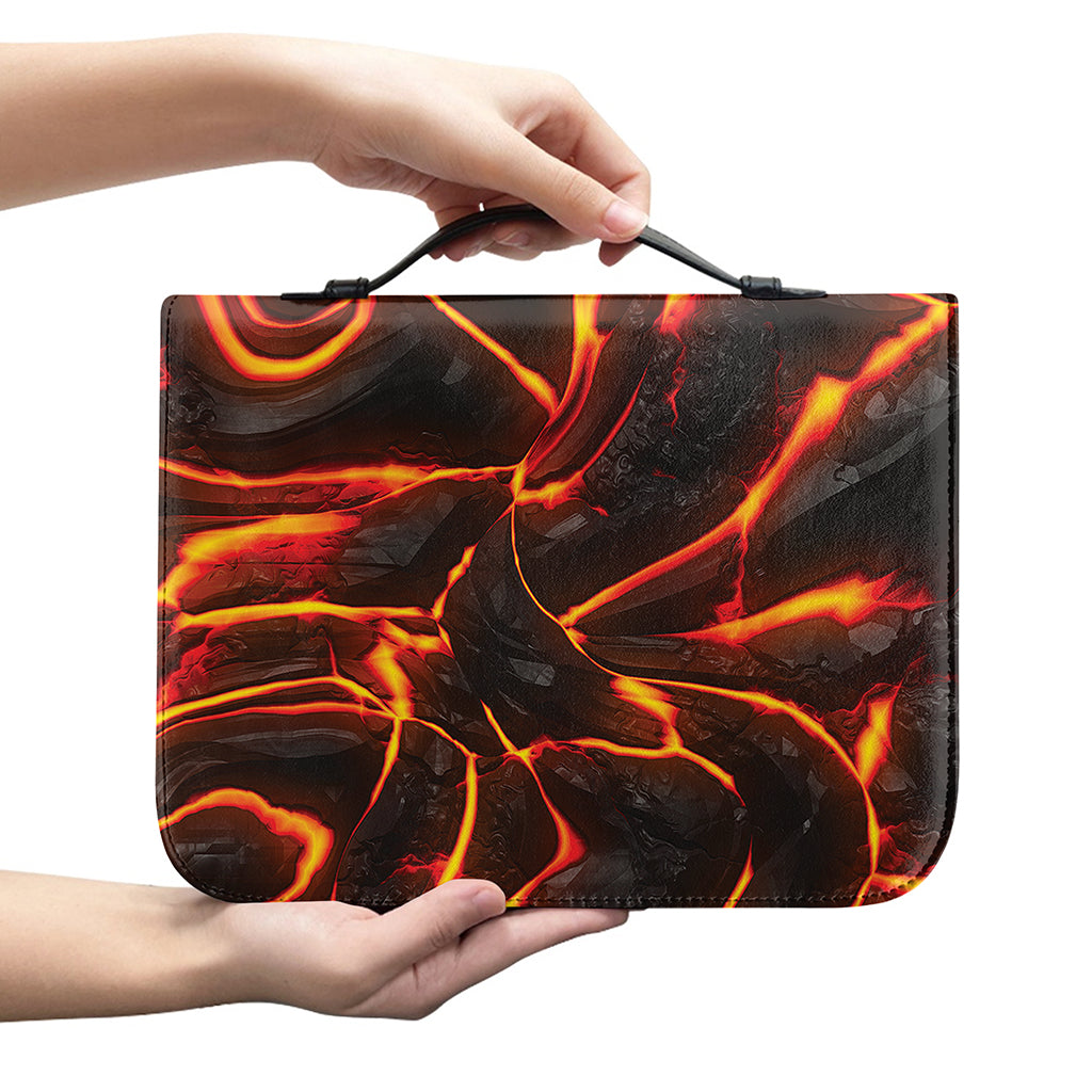 Lava Print Leather Bible Cover