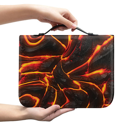 Lava Print Leather Bible Cover