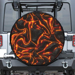 Lava Print Leather Spare Tire Cover