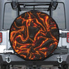 Lava Print Leather Spare Tire Cover