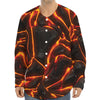 Lava Print Long Sleeve Baseball Jersey