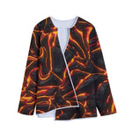 Lava Print Long Sleeve Short Coat