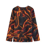 Lava Print Long Sleeve Short Coat