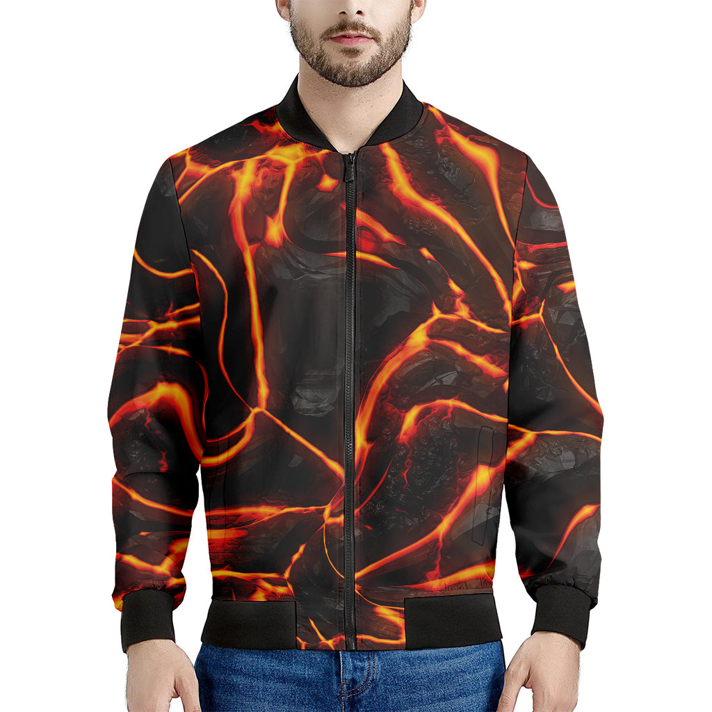 Lava Print Men's Bomber Jacket