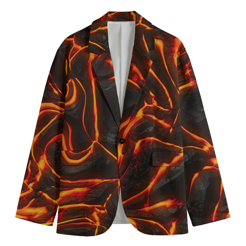 Lava Print Men's Cotton Blazer