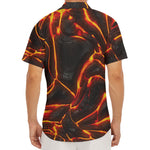 Lava Print Men's Deep V-Neck Shirt