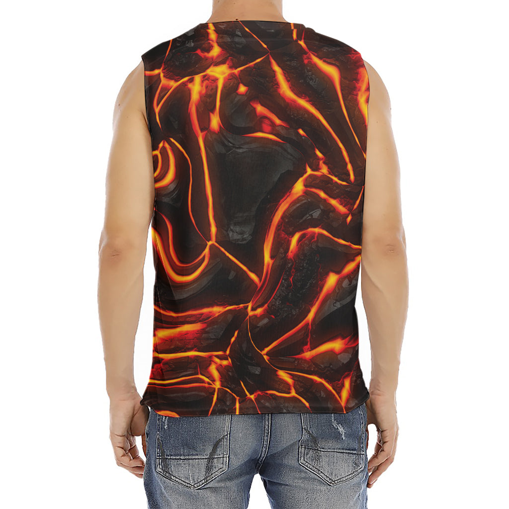 Lava Print Men's Fitness Tank Top