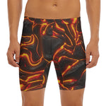 Lava Print Men's Long Boxer Briefs