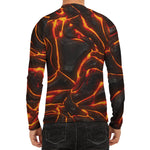 Lava Print Men's Long Sleeve Rash Guard